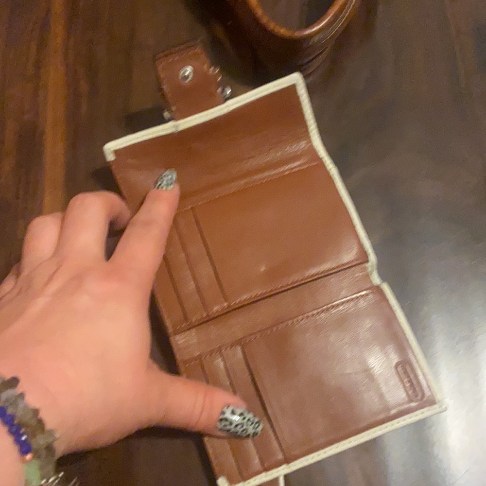 Coach cream & brown purse wallet set - Picture 12 of 16